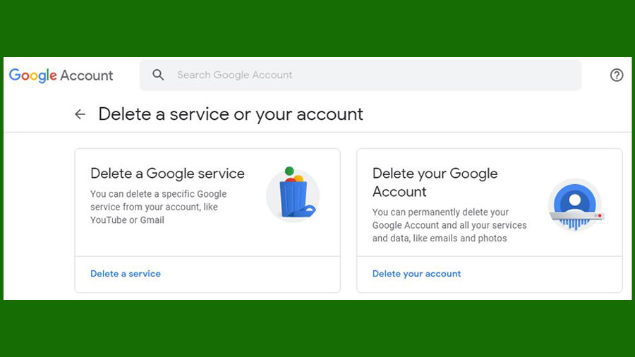 حدد حذف خدمة وأدخل كلمة مرور حساب Gmail الخاص بك للتحقق